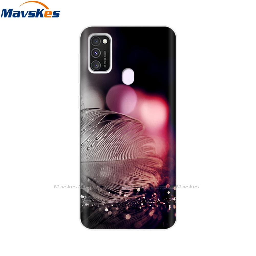 Чехол для Samsung Galaxy M21 Задняя крышка Мягкий силиконовый TPU Чехол для телефона Для Samsung Galaxy M20 M21 M30 M30s M31 Чехол Защитный бампер