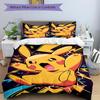 3Pcs Pikachu Energy Burst Bedding Set Quilt Cover Pillowcase Home Christmas Xmas Halloween Gift 1 Duvet Cover 2 Pillowcase M929193