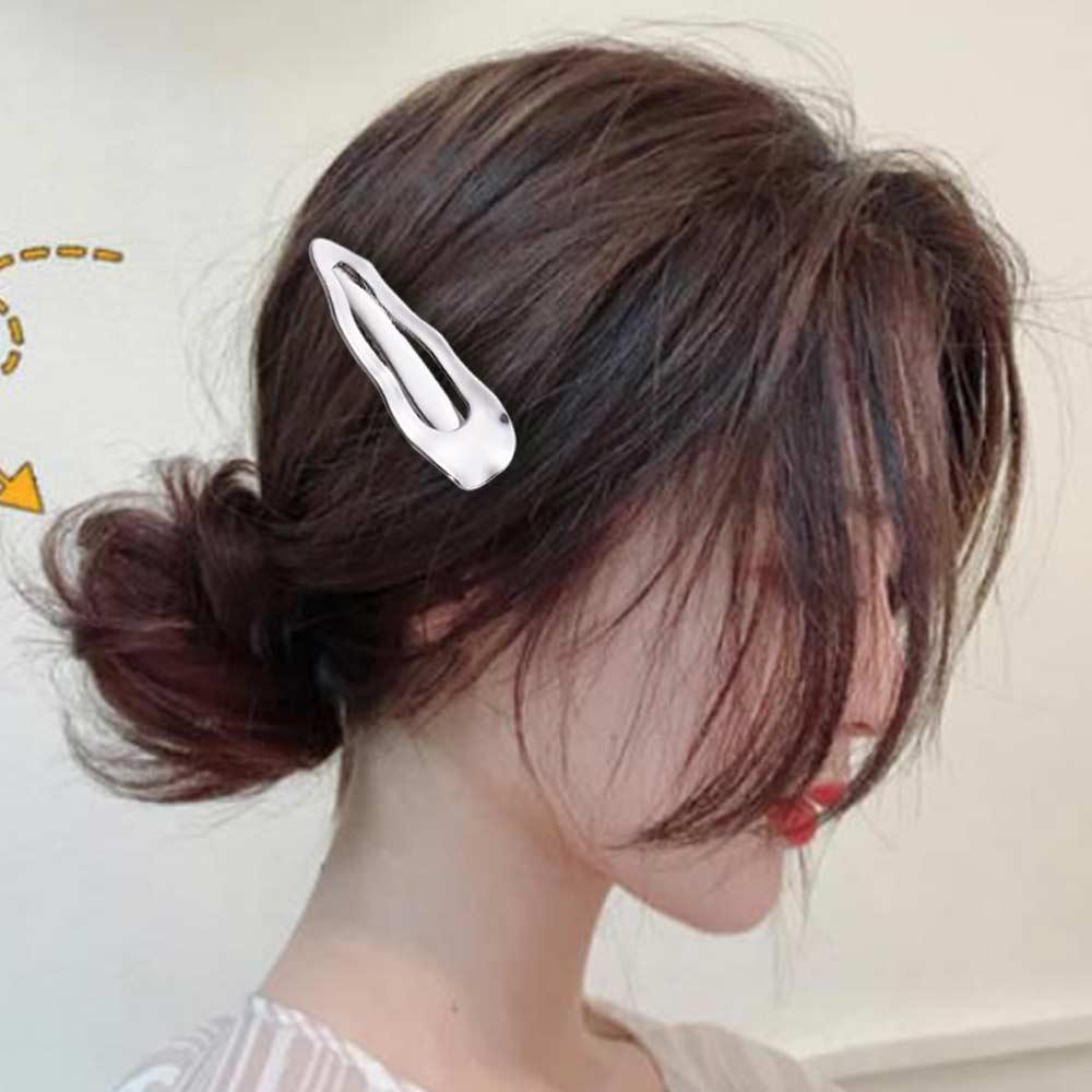 Hollow Geometric Side Bangs Hair Clips Fix Fringe Barrette Punk Hair Clips Metal Hair Pins