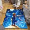 The Little Prince2 Flannel Pattern Square Carpet,Area Rug,Carpet Rug for Living Room Bedroom Sofa Playroom Decor,Non-slip Floor Mat