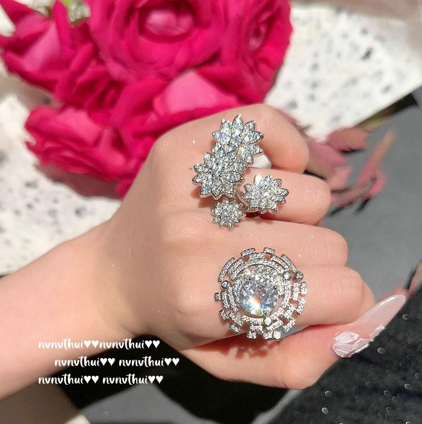 Серьги-гвоздики «Галактика расплавленное золото на закате» с крупным камнем, Серьги-цветы с жемчугом из глубоководных бусин, Таити, Кольца
