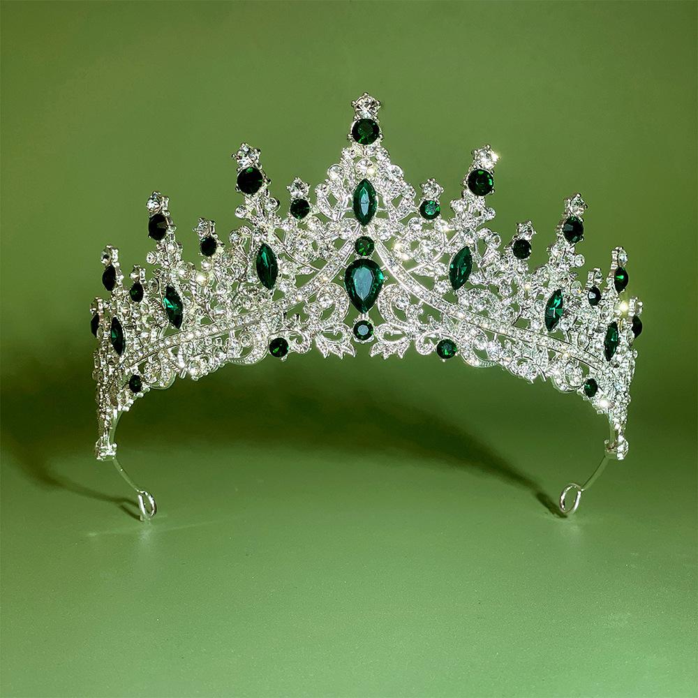 Bride Crown Wedding Dress Party Crown Birthday Performance Carnival Crystal Hair Accessory