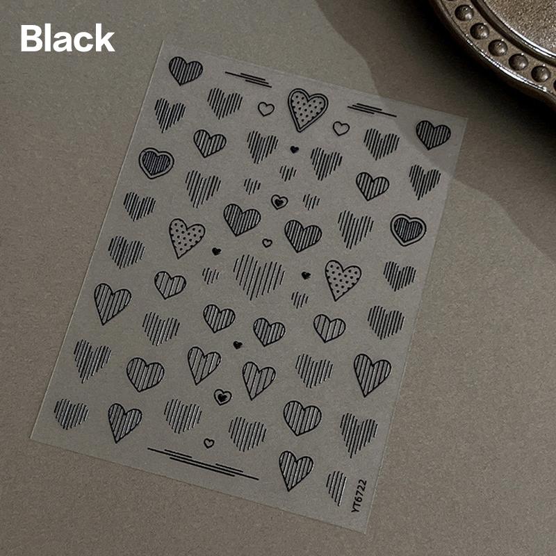 1 лист 5D тисненые line heart наклейки для нейл-арта рельефы самоклеящиеся наклейки для маникюра для женщин принадлежности для маникюра