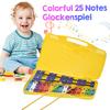 Colorful 25 Notes Glockenspiel Xylophone Percussion Rhythm Musical Educational Teaching Instrument Toy with 2 Mallets