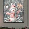Pink Clothes Snowman Wall Sticker Christmas Glass Windows Decor Mural For Home Decoration Self-adhesive Festival New Year Decals