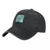 Waterlily koi in turquoise Baseball Cap Wild Ball Hat Rave funny hat Beach Womens Hats  Unisexs