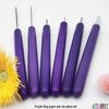 Purple 6-Piece Soft Shaft Quilling Pen Set for DIY Crafting