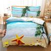 3D Printed Cotton Duvet Cover Sets Seascape Home Textile Kids, Adults Bed Set Queen Size Duvet Cover With Pillowcase Bedclothes