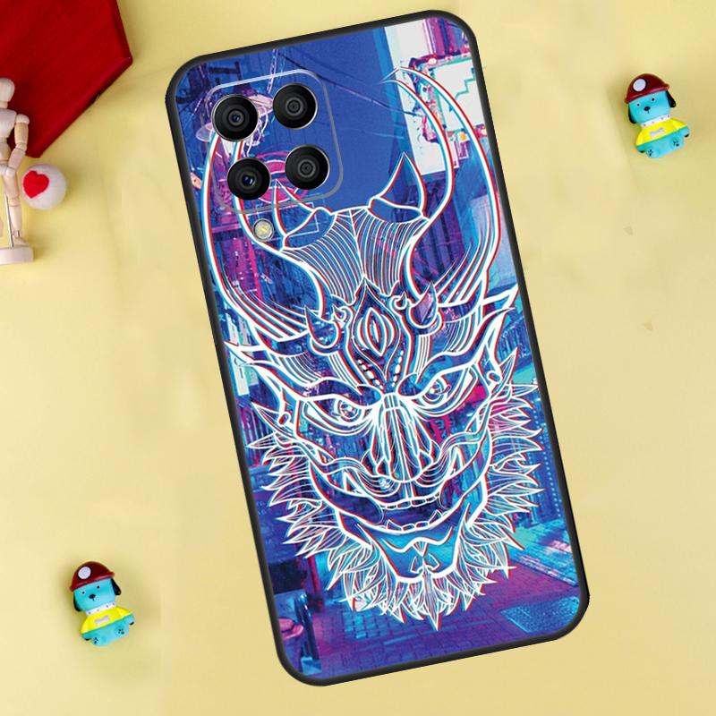 Японский чехол-маска Хannya Oni для Samsung Galaxy M13 M33 M53 M14 M12 M15 M06 M16 M36 M56 M31 M32 M52 M35 M55 M34 M54