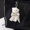 Creative Plush Cartoon Bear Sweet Bow Dot rose Personality Ribbon Chain Couple Sisters Accessories Bag Charm