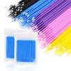 100pcs Car Maintenance Tool Brush Disposable Paint Refinishing Micro Detail Brush Head Car Detailing Brush Cleaning Accessories