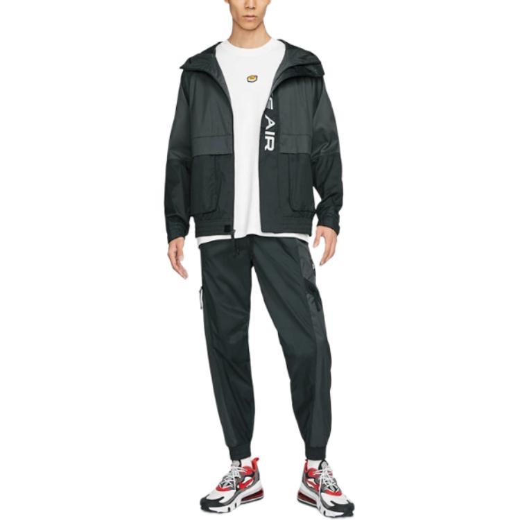 Nike Мужская куртка-худи с длинным рукавом свободного кроя с логотипом, мужские куртки, угольно-серый DA0272-010