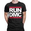 Футболки с логотипом Run DMC для мужчин Потрясающая хлопковая футболка Футболка с круглым вырезом и коротким рукавом Подарок на день рождения Топы