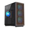 Игровой корпус GAMEMAX Mid-Tower с дизайном скрытых разъемов, совместимый с ATXM-ATXITX, 7 слотов расширения, совместимость с GPU 350 мм, 4 ARGB-вентилятора, V5.0 PWM