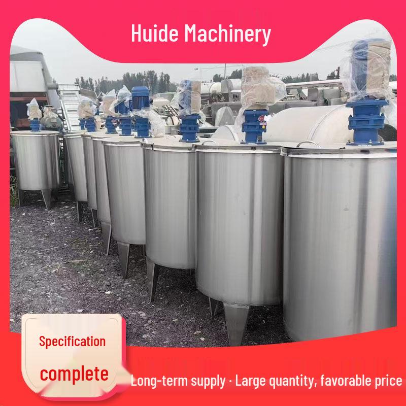Electric Heated Stainless Steel Mixing Tanks: 1, 2, and 3 Ton Options, 304 Stainless Steel Double-Layer Liquid Heating Design.