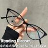 Korean Version High Definition Reading Glasses Women Fashion Cat Eye Presbyopia Glasses Ultralight Metal Frame Eyewear Diopter
