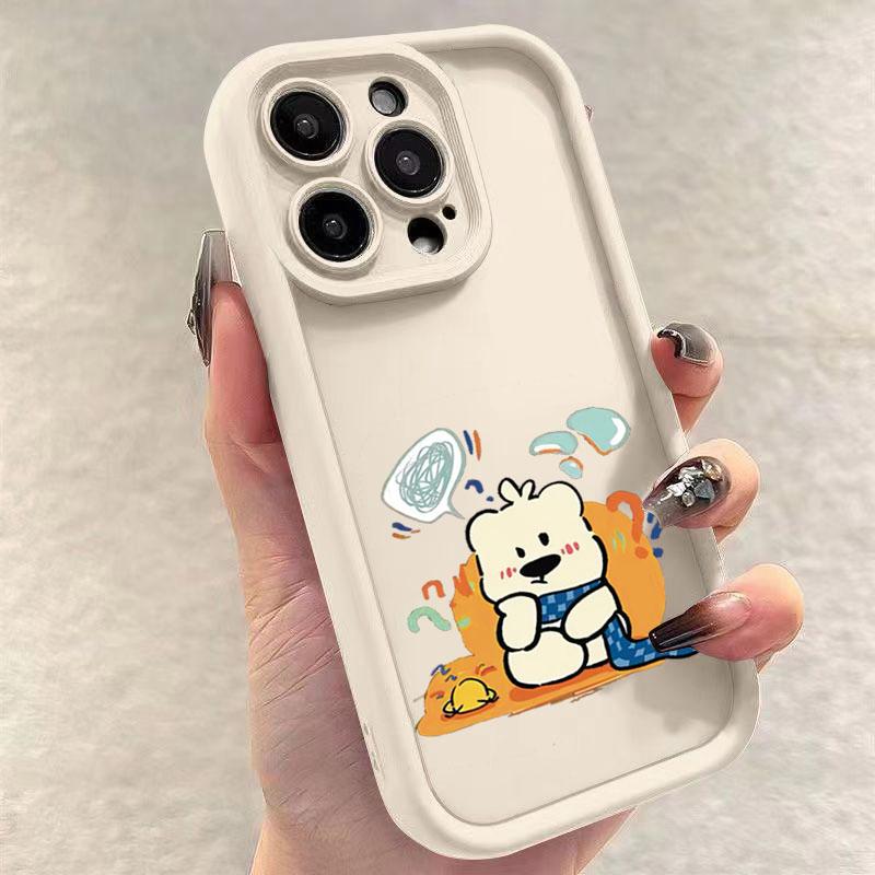 Милый Мультяшный Медведь Чехол для Samsung Galaxy S25 S23 S22 S24 Ultra Plus S21 FE A54 A53 A52 A52S A16 A15 A35 A55 A34 A33 A32 Чехол