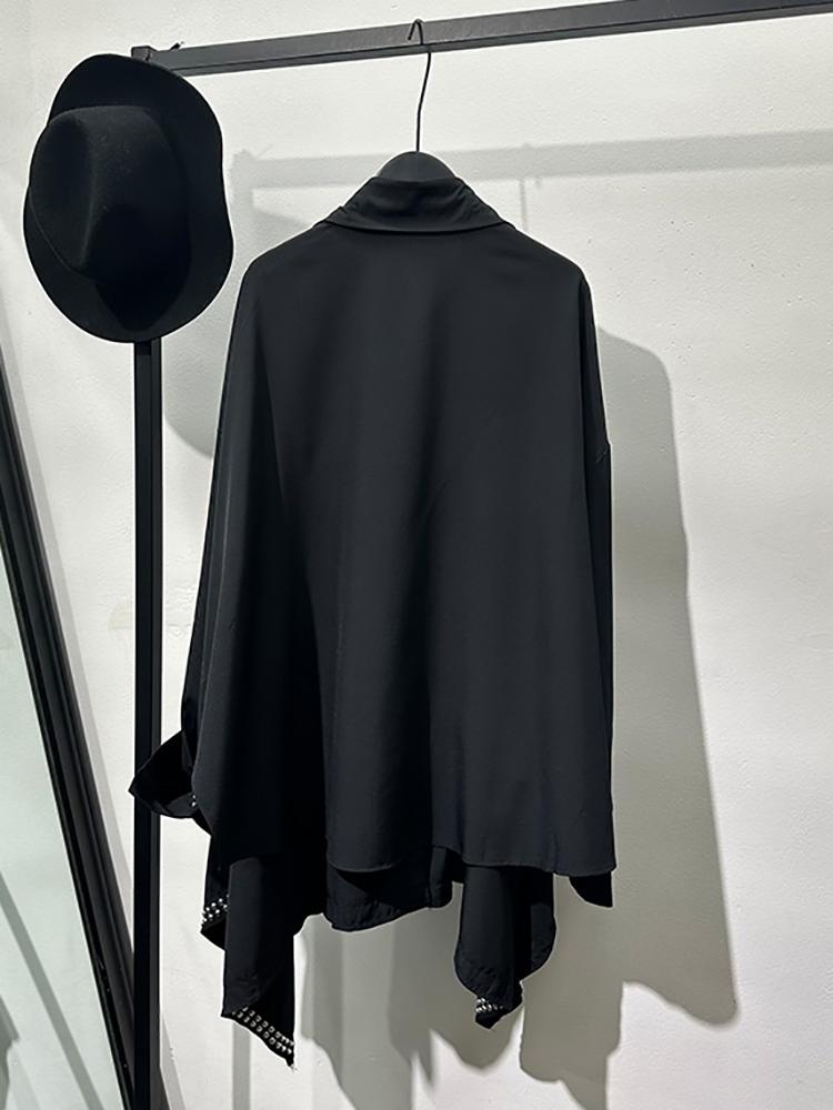 Xitao Свободная рубашка нерегулярной формы с рукавами «летучая мышь» LYD1542