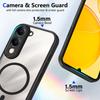 KEYSION Transparent Magnetic Phone Case for VIVO Y04 Y04s Soft Silicone+PC HD Clear Shockproof Back Cover for VIVO Y29s Y29t 5G