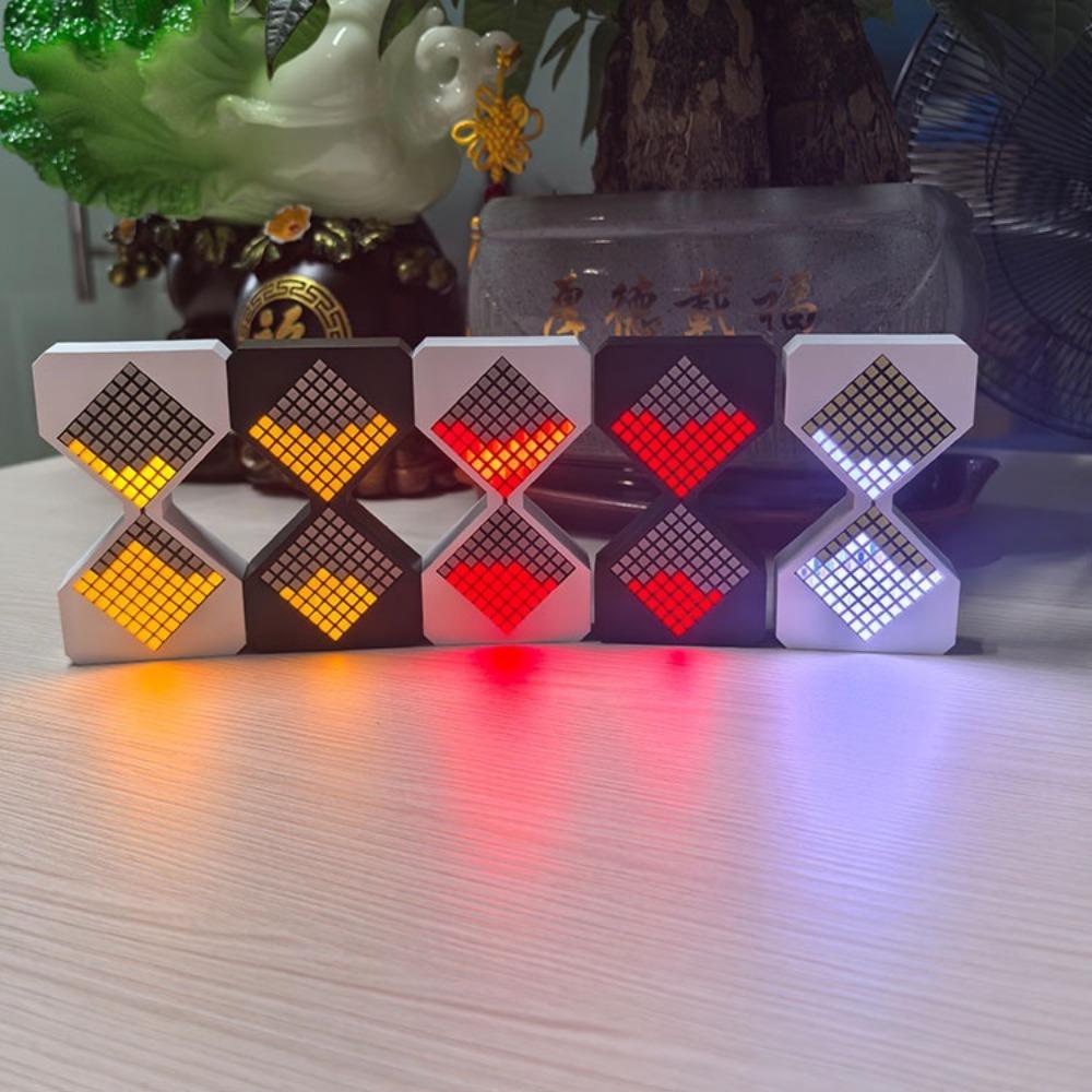 with Gravity Sensing DIY Digital Sand Clock Cyber Style Luminous Sandglass for Toilet