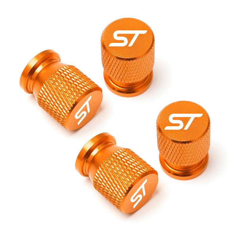 qdjfz10 For Ford ST FOCUS 2 3 Mondeo Fiesta Kuga MK2 MK3 MK4 Car Wheel Tire Valve Caps Tyre Stem Covers Airdust Waterproof