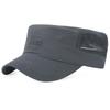 Jeepspirit Flat Top Cap For Men With Embroidered Letter Design And Large Brim
