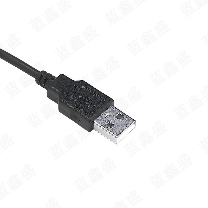 Черный удлинитель USB-питания 22 AWG из чистой меди с переключателем
