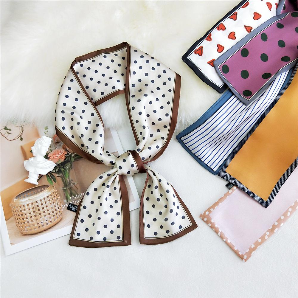 Pingjiao New Style Spring And Autumn Professional Decoration Versatile Small Silk Scarf Women'S Scarf Narrow Long Hair Strap Tie Bag Belt