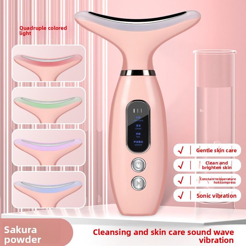 Массажер для шеи Уменьшение ширины шеи Уменьшение ширины носогубных складок Укрепление Улучшение контура лица Постоянная температура Горячий компресс Омоложение кожи