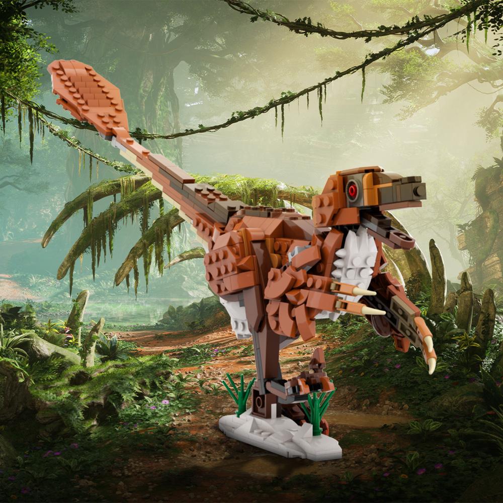 MOC Велоцираптор монгольский Строительные Блоки Игрушки Подарок