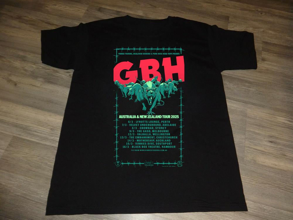 Футболка с логотипом группы GBH 2025 Tour подарок для фанатов Размер S-5XL AD91 Унисекс Футболка