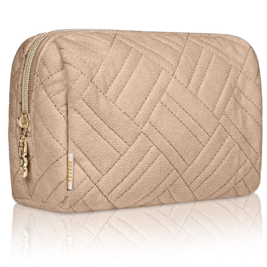 BOACAY Small Makeup Travel Cosmetic Pouch for Women and Zippered Toiletry Organizer for Cute Mini Case for Accessories and Brushes Bag, Kids, Purse,