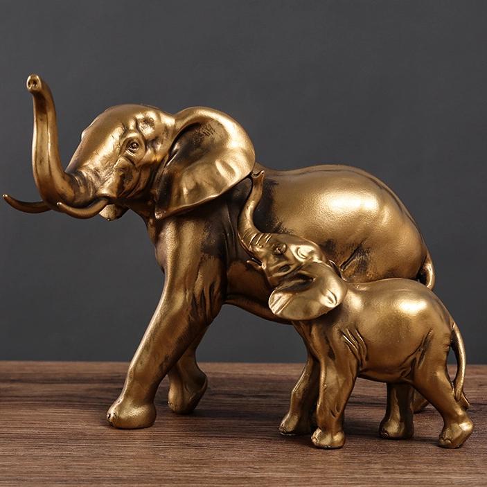 Powerful As A Bull Fine Resin Crafts Attracting Wealth Golden Cow Creative Home Living Room TV Cabinet Office Decorations