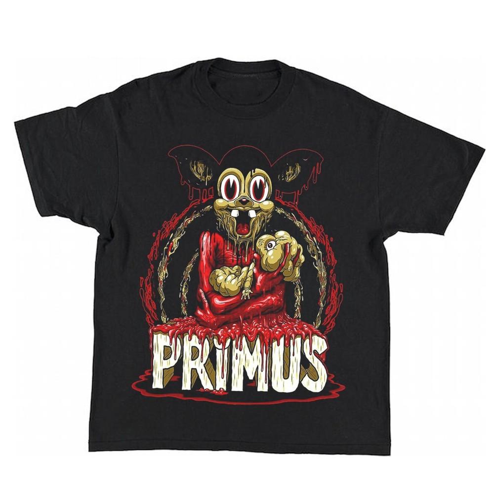 БЕСПЛАТНАЯ ДОСТАВКА Новая Редкая Мужская Футболка с Коротким Рукавом Primus Band Концертная S-235XL Унисекс Футболка
