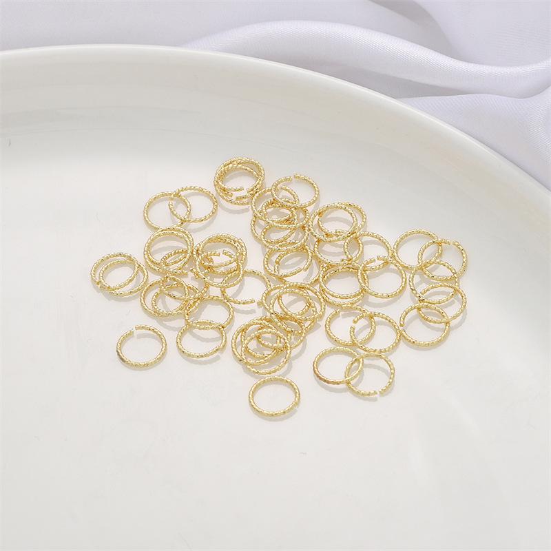 Кольцо-твист из золота 14 карат для изготовления ювелирных изделий - Дистанционная вставка с закрытым/открытым резьбовым дизайном