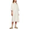 Fear of God Essentials FW22 Off White Платье Миди с Коротким Рукавом Женские Платья Цвет Яичной Скорлупы FOG-FW22-081