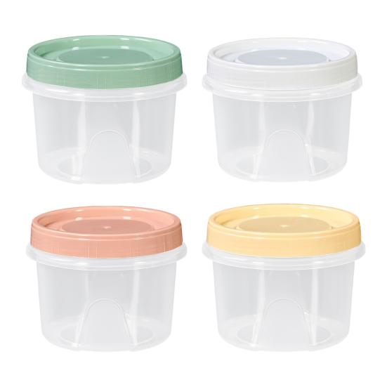 4 шт. контейнеры для заправки салата 500 мл, пищевой контейнер без бисфенола А для закусок, соусов, приправ, многоразовые стаканчики для соуса для ланч-бокса, хранения фруктов, орехов, йогурта