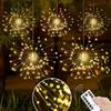 1PCS Fairy String Lights Dandelion Fireworks Lights 8-mode Dimmable with Remote Control Waterproof Copper Wire Lights Home Outdoor Christmas Lights