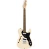 Squier by Fender/Affinity Series Telecaster Thinline Laurel Fingerboard Black Pickguard Olympic White Squier