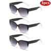 3Pcs Fashion Oversized Cat Eye Sunglasses Women Purple Lens Gradient Frame Sun Glasses Large Frame Design Female Shades Uv400