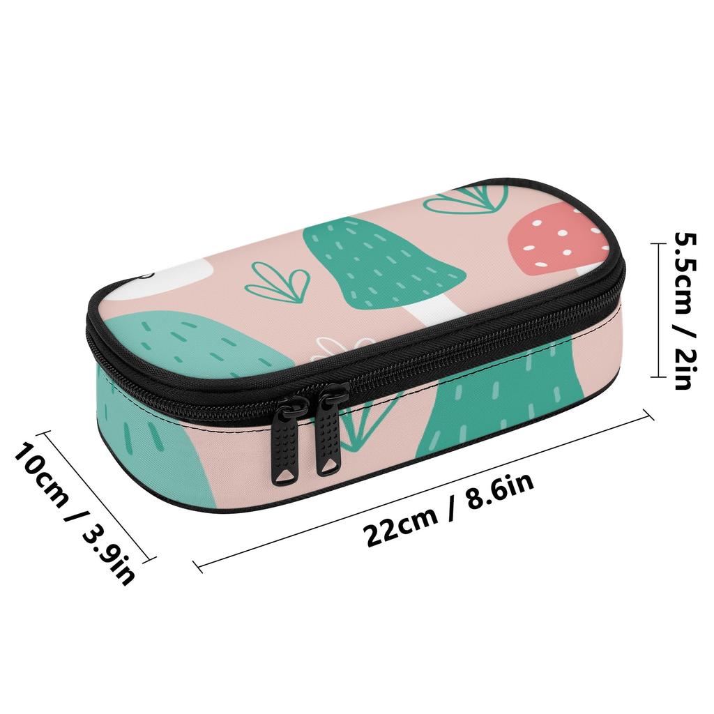 Pencil Case 300D Polyester Large Capacity Zipper Closure with Mesh Pocket Removable Divider and Pen Slots for Everyday Study