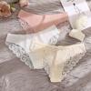 Women Underpants Low Waist Lace Seamless Solid Color Elastic Thin Good Breathability Moisture-wicking Stretchy