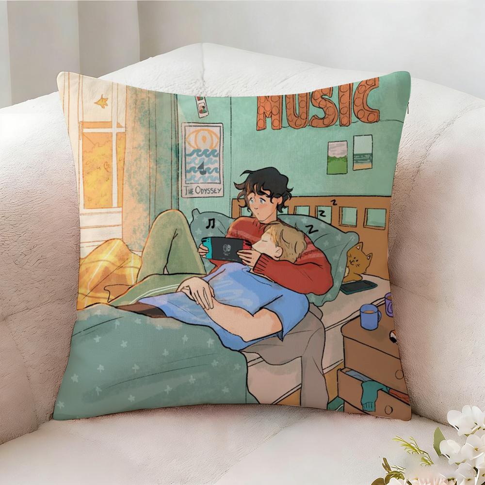 Чехол для подушки H-Heartstopper Аниме, Двусторонний принт, Подушка для дивана, Подушка для изголовья кровати