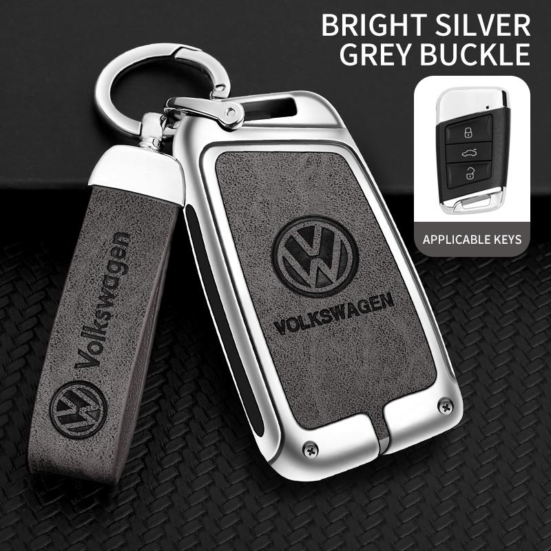 Для VOLKSWAGEN Металлическая кожаная крышка-чехол-защита для автомобильного ключа VW Volkswagen Magotan Magotan GTE Passat B6 B7 B8 CC Arteon