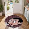 Mr. Bean's Round Carpet Suitable for Entryway Living Rooms Hallway Kitchen Antislip Round Carpet Office home decor