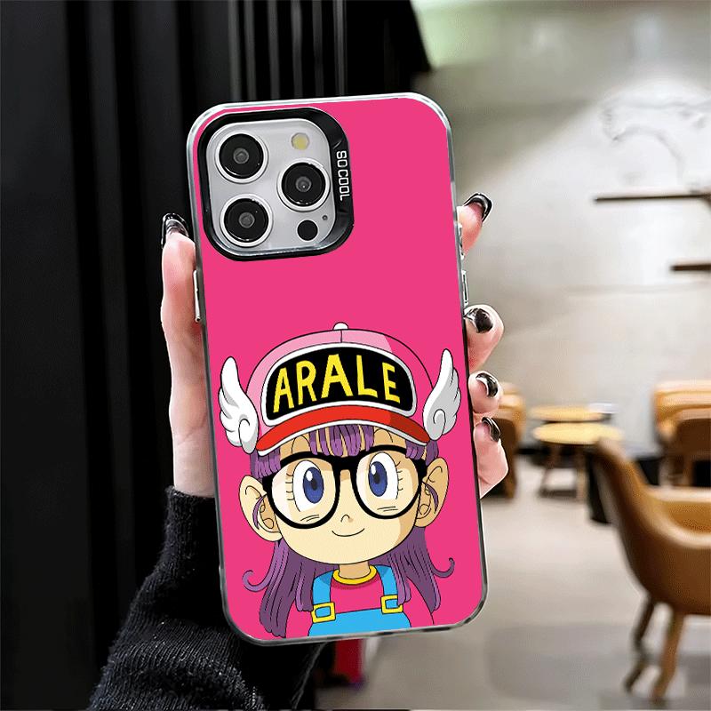 Arale S-Slump Anime Soft Phone Case for iPhone 15 16 17 Pro Max 17Air 16E 14 Plus 13 12 Mini Shockproof Cover Back Shell