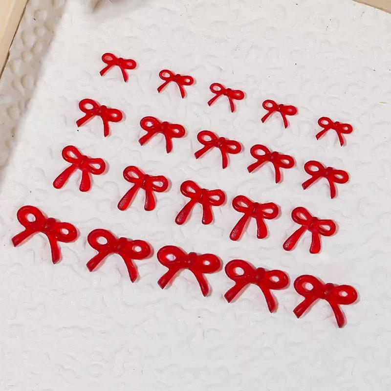 50 шт. винно-красный смоляной бант для ногтей, оптовый микс размера, 3D-лента, бант, мини-кавайные аксессуары для дизайна ногтей, милые украшения для ногтей своими руками