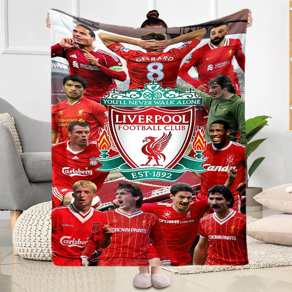 Liverpool Football Club Blanket Comfortable Perfect For Office Chair Picnics Chair Four Seasons Universal Modern Style Gifts For Family Or Friends