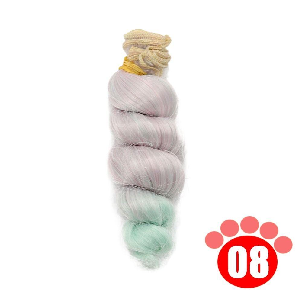 Красочные кудрявые парики из термостойкого волокна, парик для куклы, аксессуары для куклы для 1/3 1/4 1/6 SD/BJD