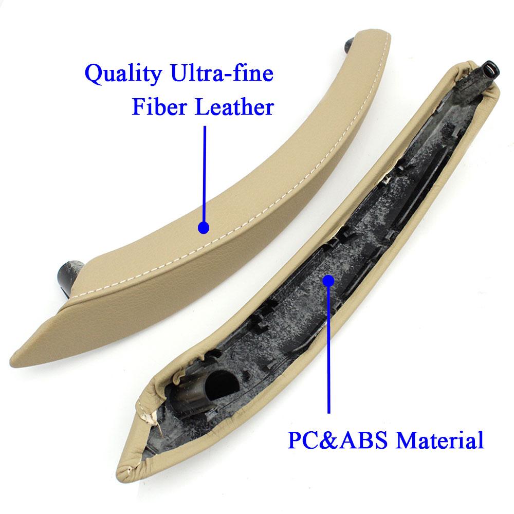 Внутренний автомобильный черный, бежевый, левый и правый пассажирская дверь, ручка, кожаный чехол, замена накладки для BMW X5 X6 E70 E71 E72